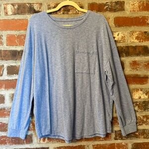 GAP Heather Blue Long Sleeve Tee T8
